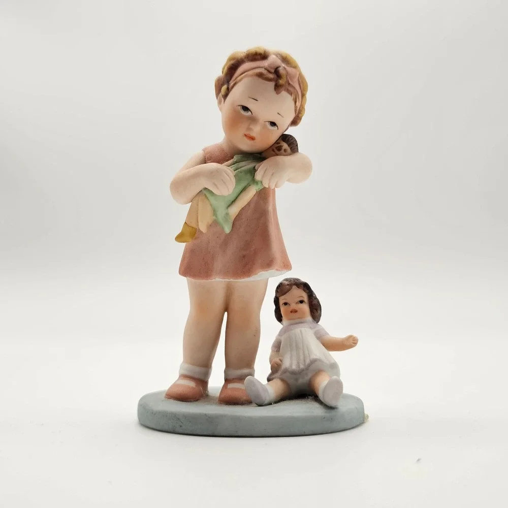 Bessie Pease Gutmann Love is Blind‎ Girl Holding Doll Figurine 1985